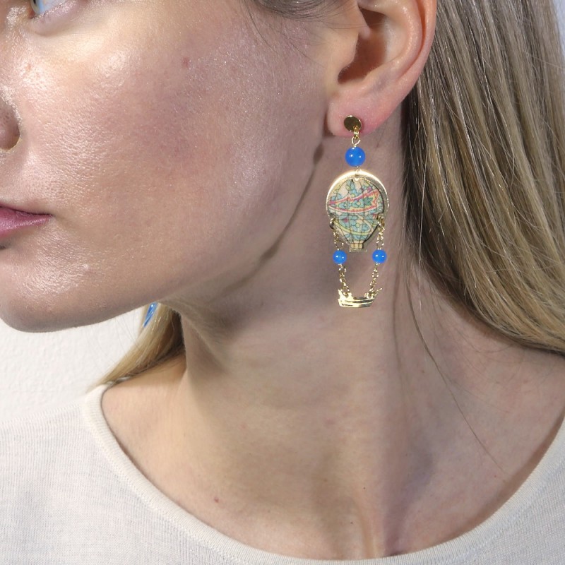 Orecchini A Mongolfiera Colorati In Argento 925 Smaltato A Mano – Made In Italy – Damiano Argenti