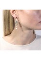 Orecchini Asimmetrici Lebole Gioielli Kimono Mini Argento Seta Giapponese Perla E04INFM