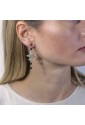 Orecchini Lebole Ventaglio Fujiyama Mini Argento Seta Nero YLDRLFM