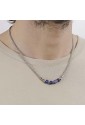 Collana Brosway Man Sodalite Blu Pietre Naturali Accaio BTJNS105