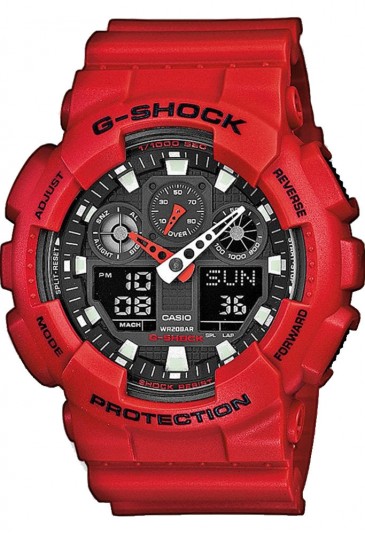 Casio G-Shock Anadigi Rosso Smeraldo GA-100B-4AER