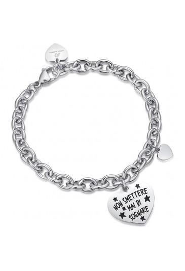 Bracciale Luca Barra Acciaio Non Smettere Mai Sognare BK1994
