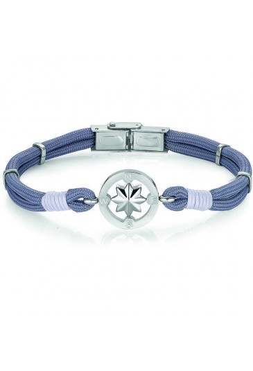 Bracciale Luca Barra Corda Grigia Rosa Ventri Acciaio BA1005
