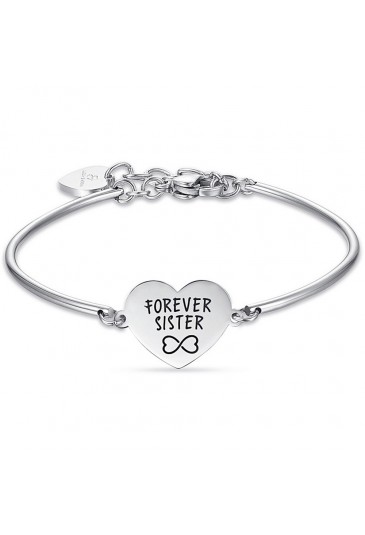 Bracciale Luca Barra Acciaio Forever Sister BK2026