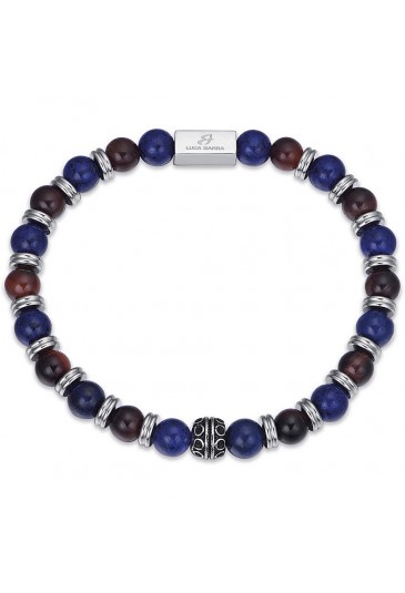 Bracciale Luca Barra Acciaio Pietre BA1254