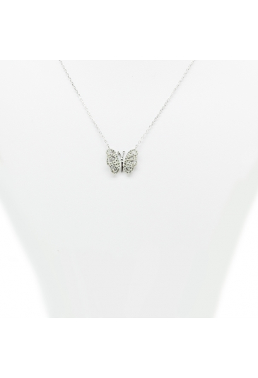 Collana Farfalla Argento Cristalli Brocchi Preziosi F105.GC