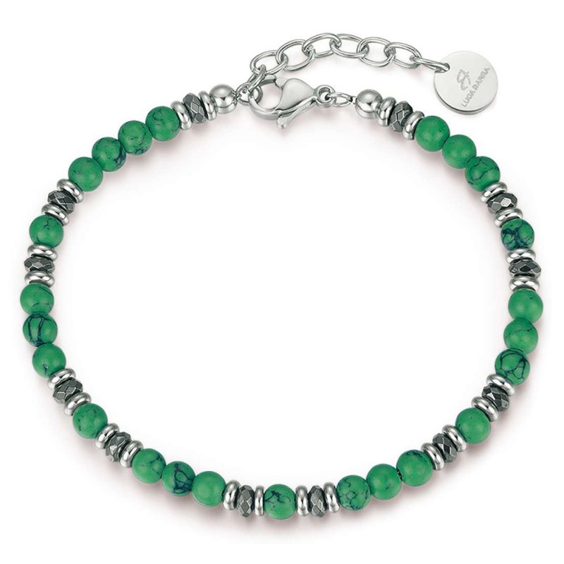 Bracciale Elastico In Pietre Naturali – Donna/Uomo, Ematite, Turchese, Malachite, Lavica, Perline 8mm, 1 Pezzo