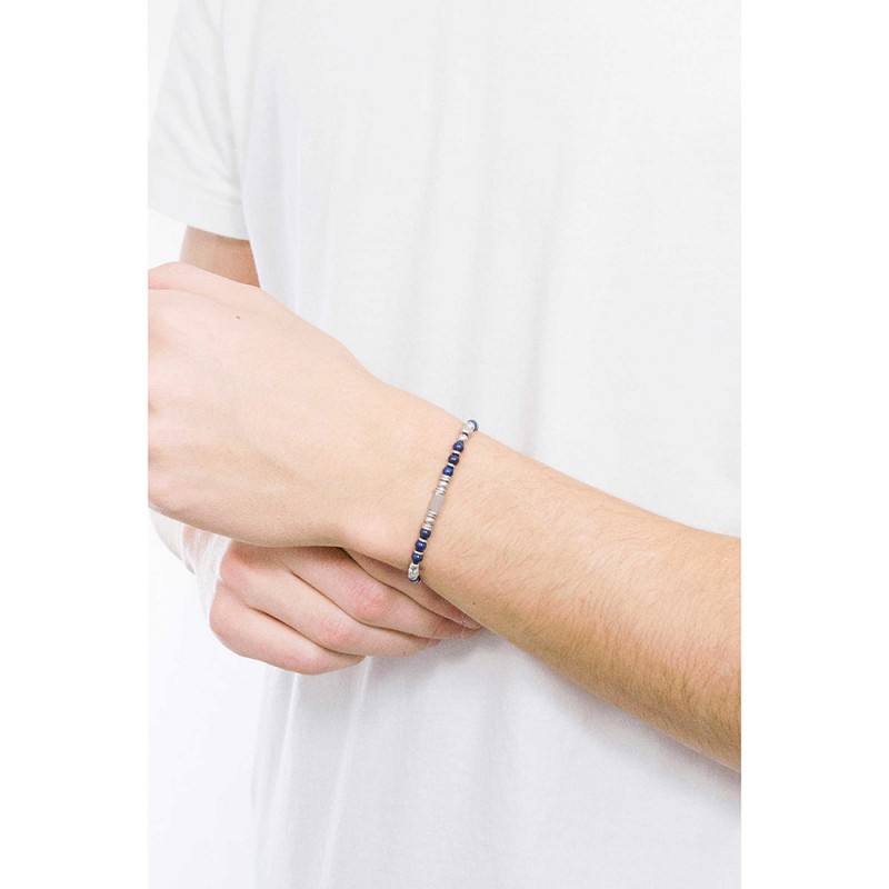 Bracciale In Acciaio Con Pietre Lapis
