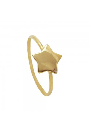 Anello Stella Oro Giallo 18KT Misura 15 Fantasia Monile UCWH6FM