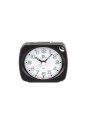 Sveglia Orologio Nero Quarzo Snooze Sweep Movement Illuminazione Lowell JA7086-B
