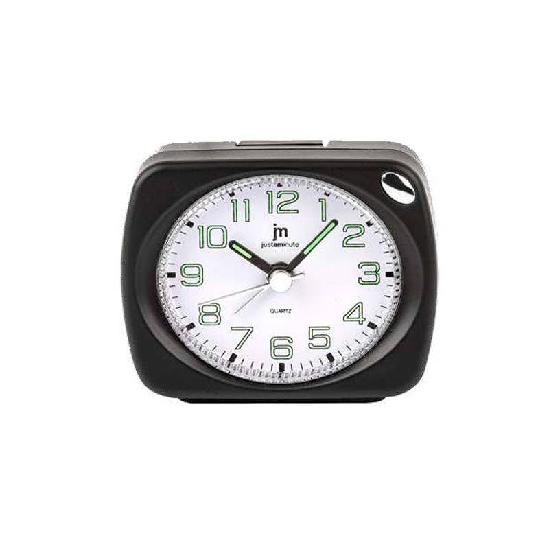 Sveglia Orologio Nero Quarzo Snooze Sweep Movement Illuminazione