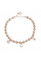 Bracciale Dvccio Argento Rosa Victoria Lettera G Stelle Bianche J2G1IFM