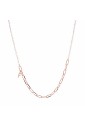 Collana Dvccio Argento Rosa Diva Lettera F Pietre Bianche OT4NMFM