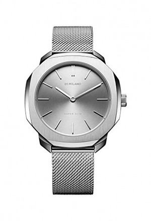 Orologio D1 Milano Super Slim Movimento Quarzo Solo Tempo Silver Donna SSML01