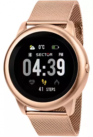 Smartwatch Orologio Sector S-01 Fitness Running Bluetooth Waterproof Acciaio Rosa Maglia Milano R3251545501