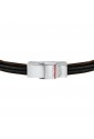 Bracciale Sector Cuoio Legno Naturale Wood Acciaio Uomo SATL12