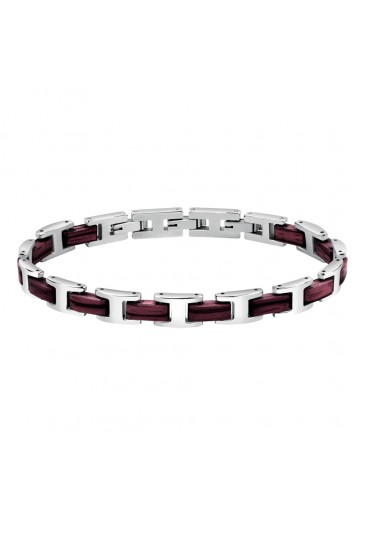 Bracciale Sector Legno Naturale Wood Acciaio Uomo SATL02