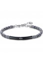 Bracciale Luca Barra Acciaio Ematite Nera BA1232