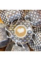 Box 6 Tazzine Caffe Porcellana Marrakech Bianco Nero Hervit UJS9AFM