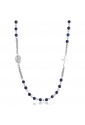 Collana Rosario Luca Barra Acciaio Pietre Lapis CL215