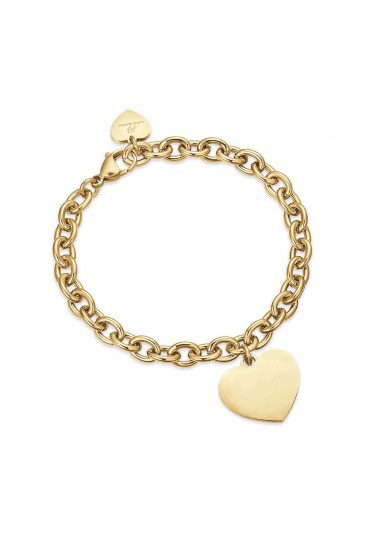 Bracciale Luca Barra Acciaio Gold Cuore Donna BK2050