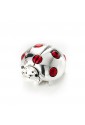 Coccinella Soprammobile Fermacarte Placcato Argento Smalto Rosso Portafortuna Misura Small Acca AR 409 CC