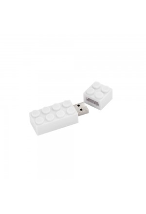 Chiavetta USB 16GB Gomma Bianco Tipo Lego Atelier 667