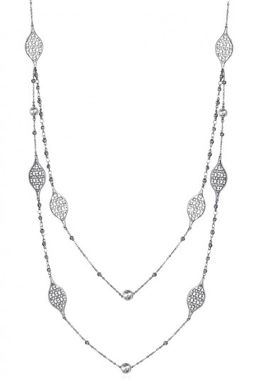 Collana Broswey Tailor Acciaio Elementi Traforati Cristalli Crystal BIL01