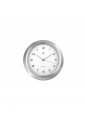 Orologio Da Parete Lowell Cassa Alluminio Argento Quadrante Bianco Movimento Silenzioso 14969S