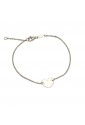 Bracciale Oro Bianco 18KT Cuore Lucido Donna Fantasia Monile 7MNUAFM