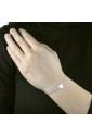 Bracciale Oro Bianco 18KT Cuore Lucido Donna Fantasia Monile 7MNUAFM