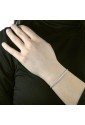 Bracciale Tennis Donna Oro Bianco 18KT Zirconi Bianchi Incastonati Con Griffe Fantasia Monile AIDQOFM