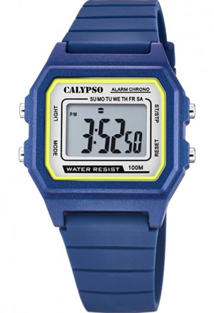 Orologio Calypso Digitale Cronografo Allarme Blu 10ATM K5805/3