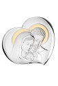 Quadro Sacra Famiglia Cuore Argento Bilamina Gold Legno Misura 32X28 81252/6L ORO