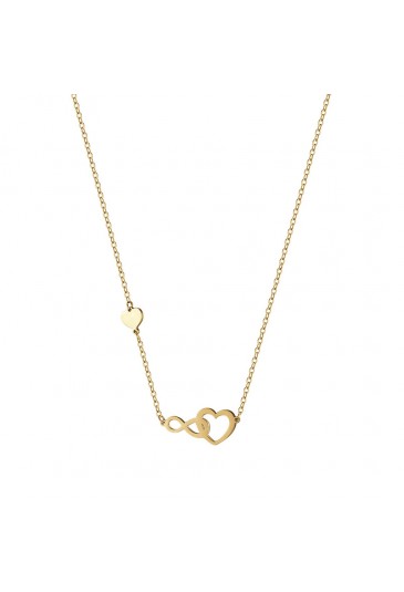 Collana Luca Barra Acciaio Gold Cuore Infinito CK1575