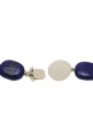 Collana Girocollo Lapislazzuli Blu Pietre Dure Chiusura Argento Pezzo Unico Fantasia Monile NO6CLFM