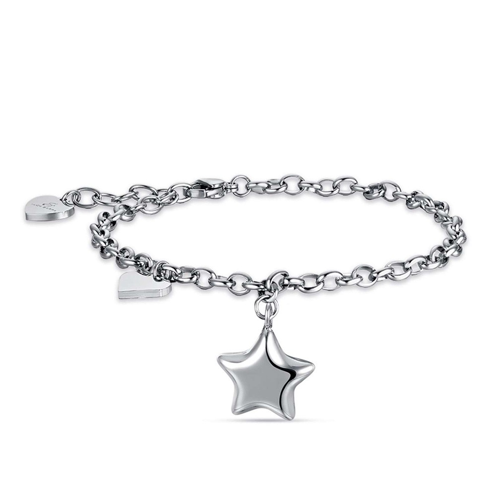 MODA MavillA Pulsera maestre acero dedicada con corazón tamaño