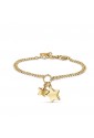 Bracciale Luca Barra Acciaio Gold Stelle BK2215