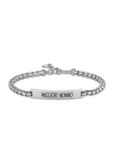 Bracciale Rigido Miglior Nonno Acciaio Luca Barra BA1290