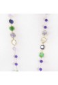 Collana Sike Jewels Argento 925 Pietre Verdi Viola 1255-1