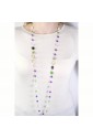 Collana Sike Jewels Argento 925 Pietre Verdi Viola 1255-1