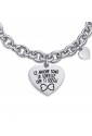 Bracciale Ciondolo Cuore Incisione Le Amiche Sono Sorelle Che Ti Scegli Acciaio Luca Barra BK1995