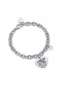 Bracciale Ciondolo Cuore Incisione Le Amiche Sono Sorelle Che Ti Scegli Acciaio Luca Barra BK1995