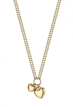 Collana Luca Barra Acciaio Gold Cuori CK1638