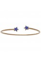 Bracciale Rigido Stelle Cristalli Blu Argento Rosa Diametro 6 Fantasia Monile Y1HMRFM