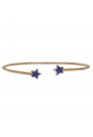 Bracciale Rigido Stelle Cristalli Blu Argento Rosa Diametro 6 Fantasia Monile Y1HMRFM