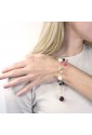 Bracciale Sike Jewels Argento 925 Pietre Rosa Verdi 1121-5BR