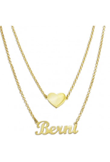 Collana Miss Miss Nome Berni Argento 925 Lastra 1255.6.G