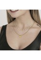 Collana Luca Barra Doppio Filo Perle Bianche Charm Farfalla Acciaio Dorato CK1677