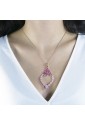 Collana Argento Ciondolo Ovale Cristalli Rosa Mediterraneo P13RRC01